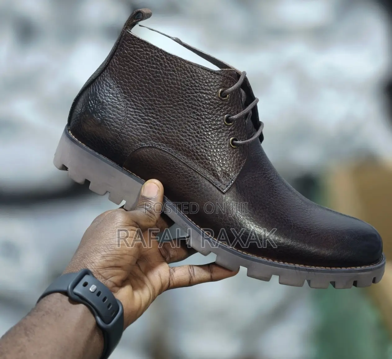 Men’S Dark Tan Timberland Premium Leather Formal/Gentle Boots
