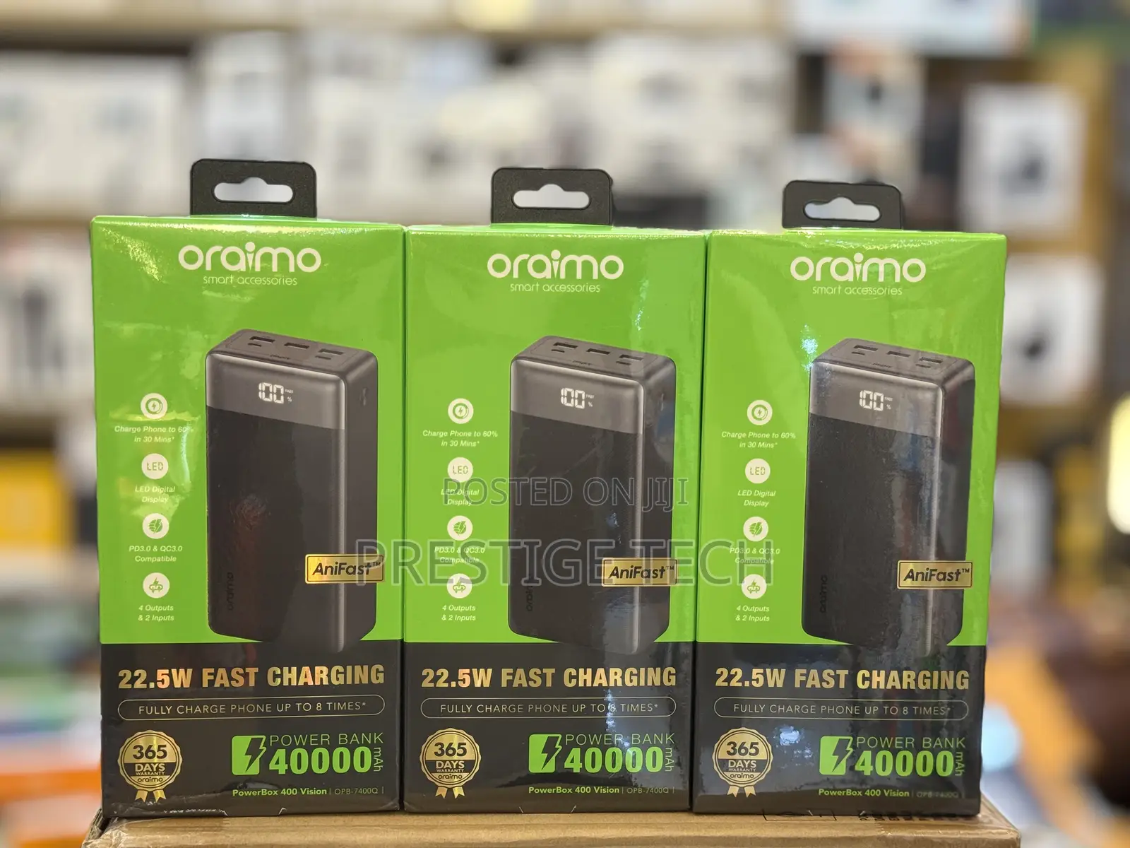 Oraimo 40000mah Power Bank Powerbox 400 22.5w Powerbank