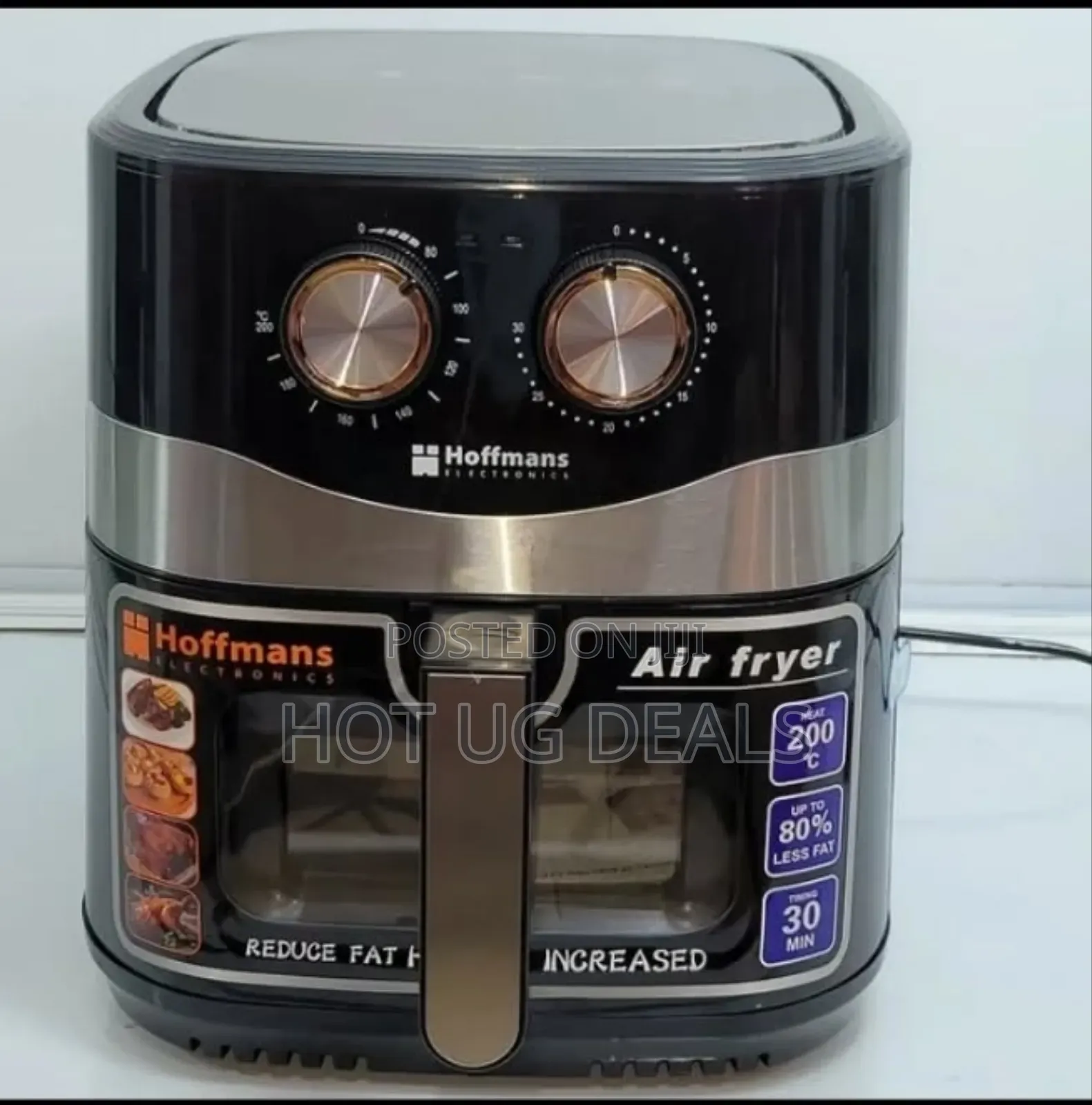 Hoffmans 10 Liters / 10l Air Fryer Hm 778 - Black