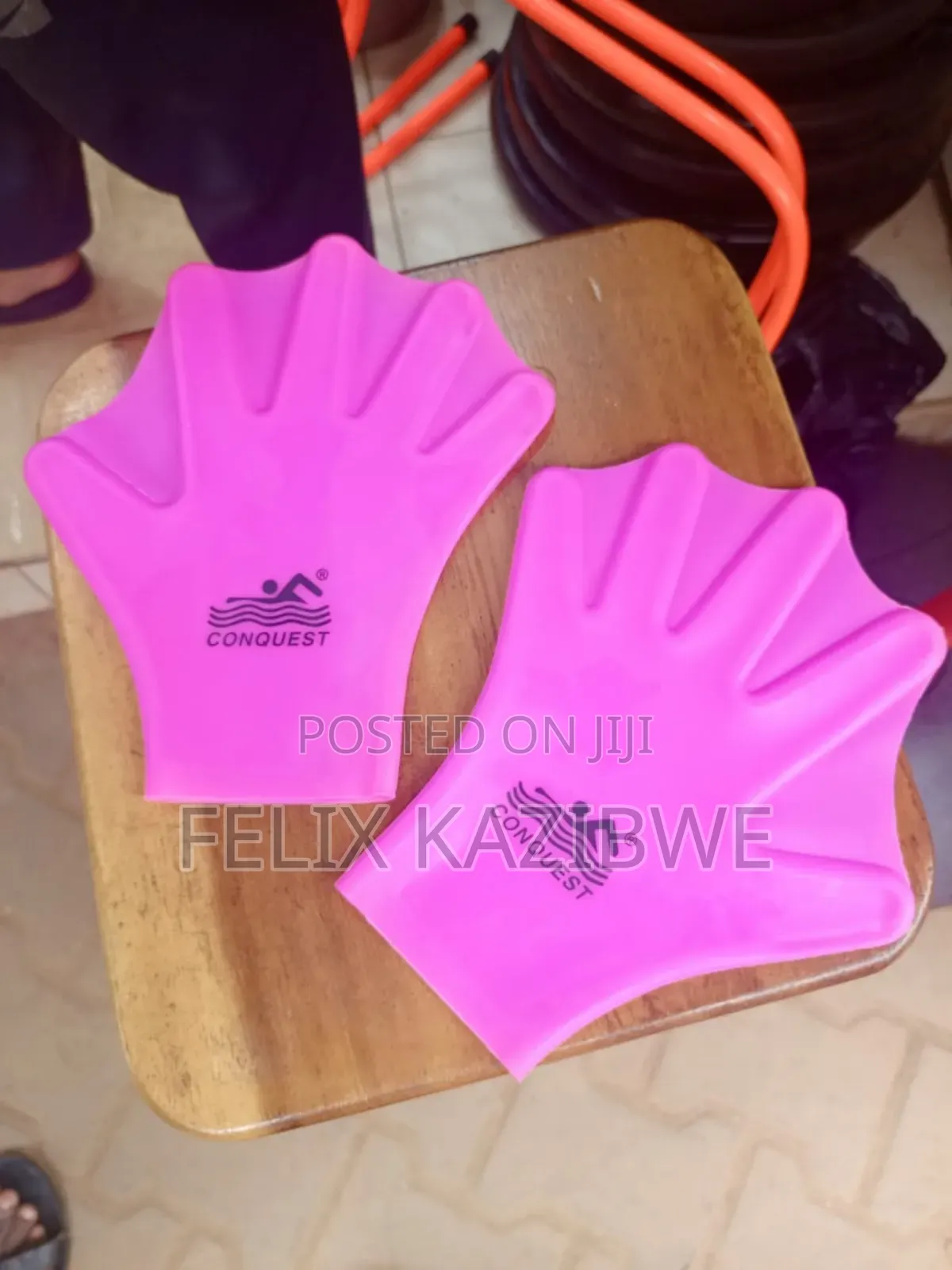 A Pair of Conquest Webbed Swimming Gloves.