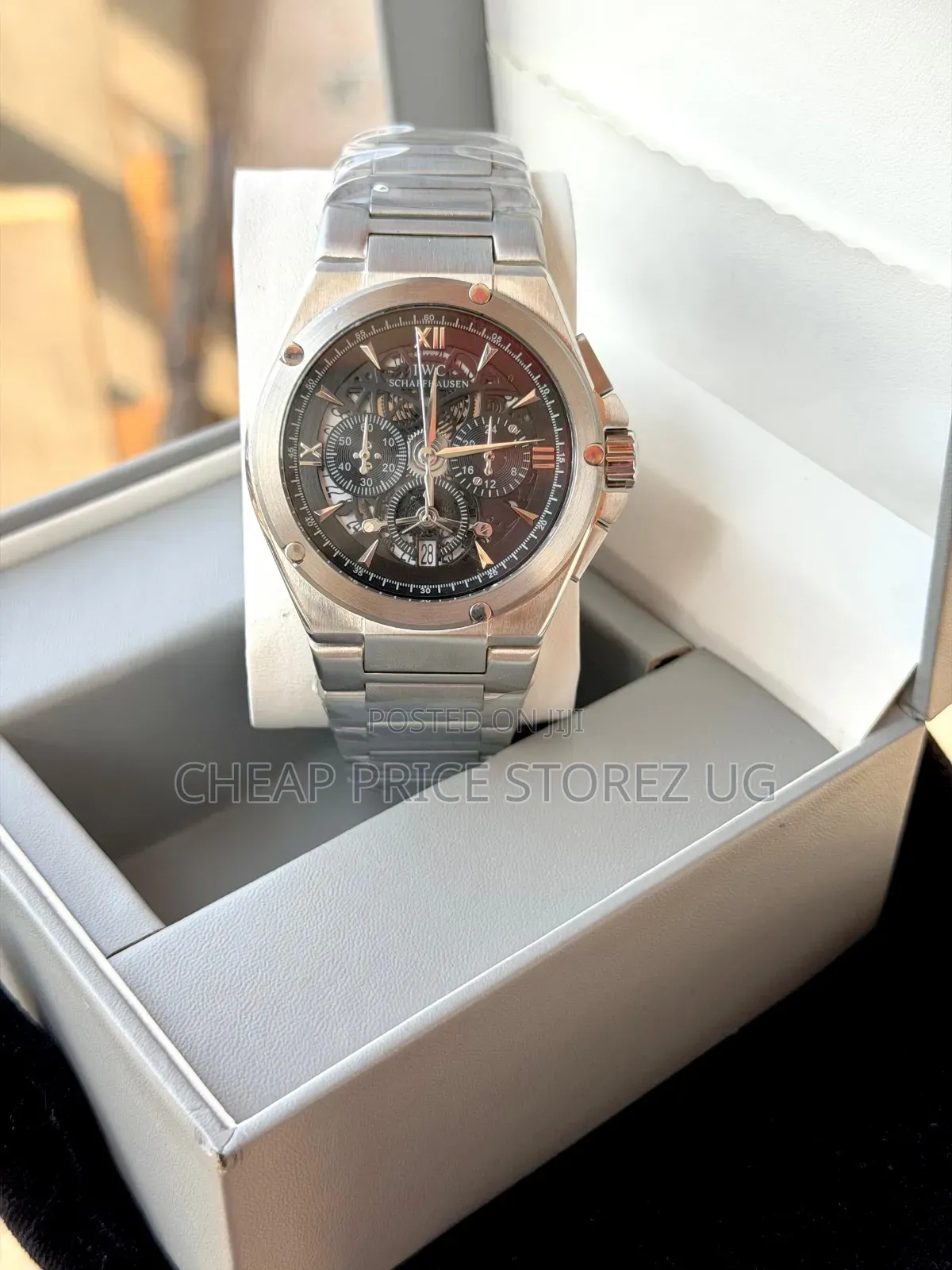 Silver Iwc Pilot’S Watch Chronograph
 for Man