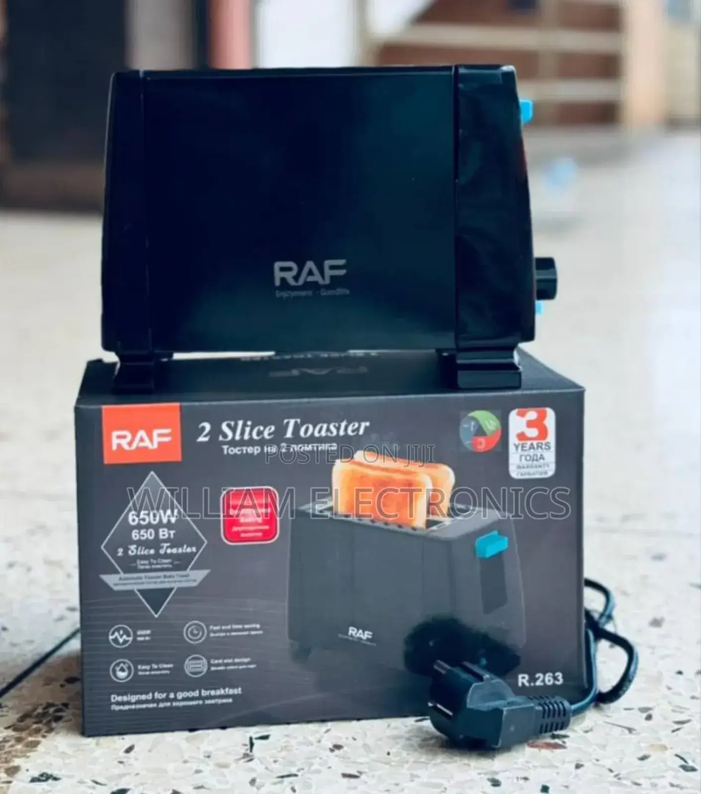 Raf 2 Slice Bread Toaster