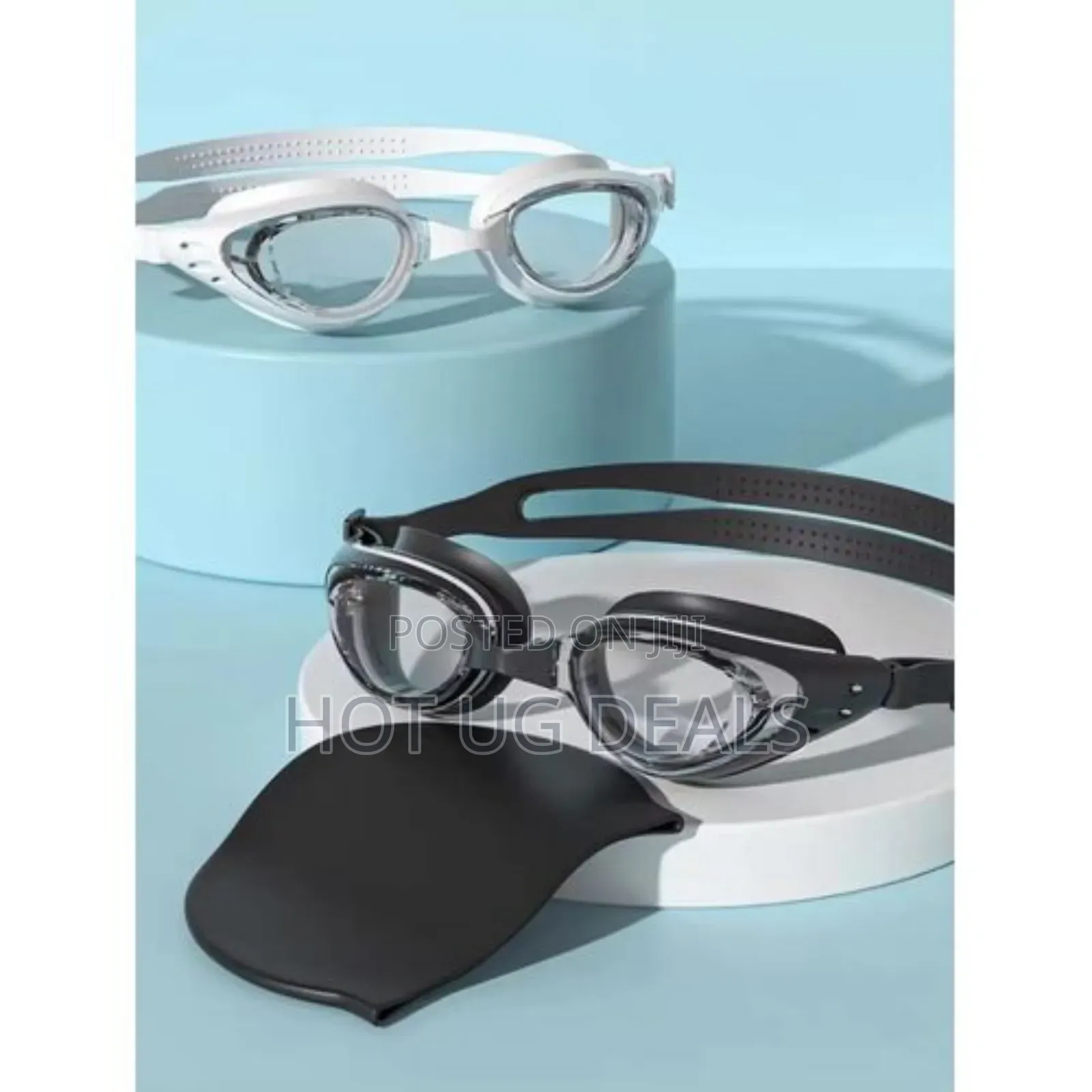 Professional Adult Anti-fog Swimming Goggle  And Cap Men Women