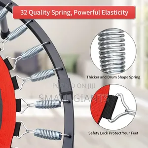 Foldable Mini Exercise Trampoline With an Adjustable Handle Bar