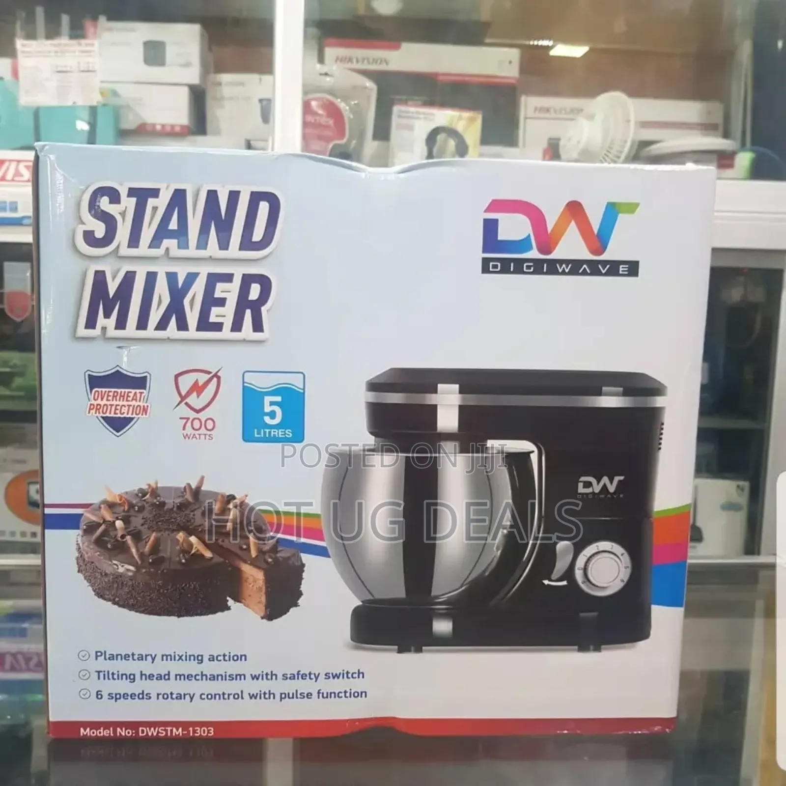 Digiwave 5l Stand Mixer 6 Speed Stainless Steel Bowl Copper Motor