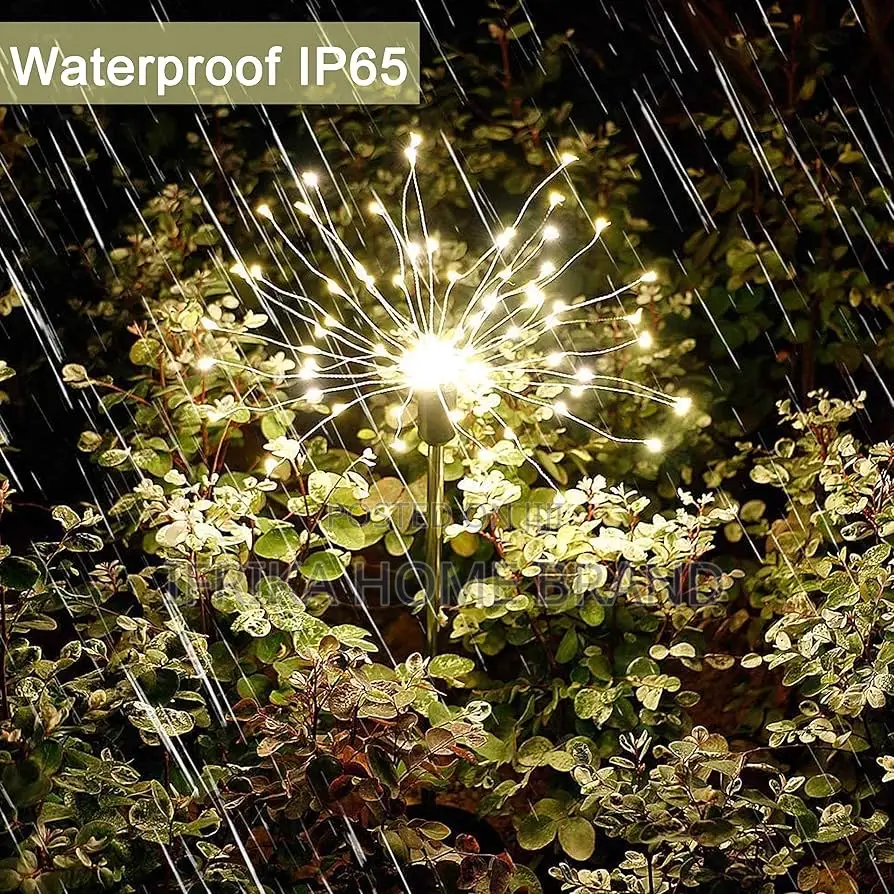4 Solar-Powered Fiber Optic Garden Lights