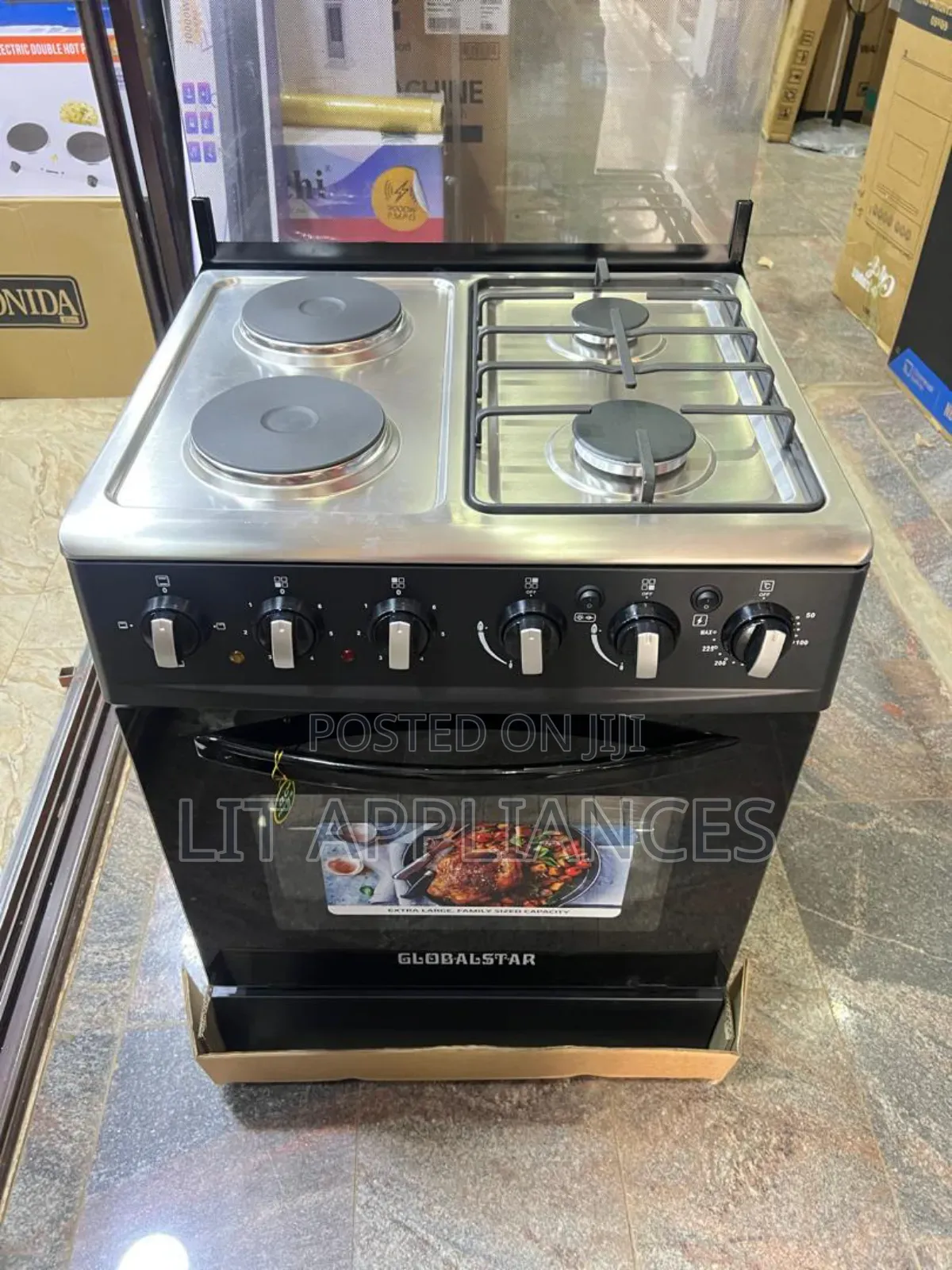 Globalstar Cooker 50*60,2+2, Temperature, Auto Ignition, Rotisserie.