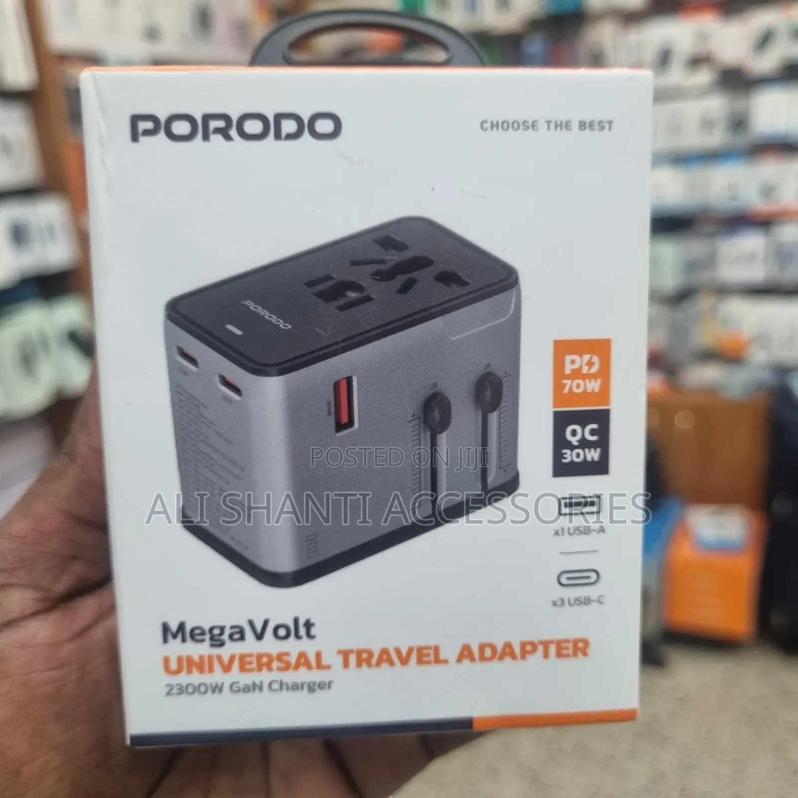 Porodo Mega Volt Universal Travel Adapter 200w