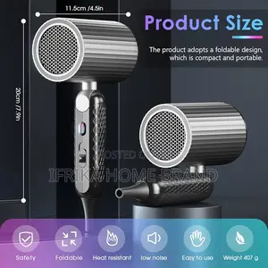 Professional 1800 Ionic Hair Dryer Foldable