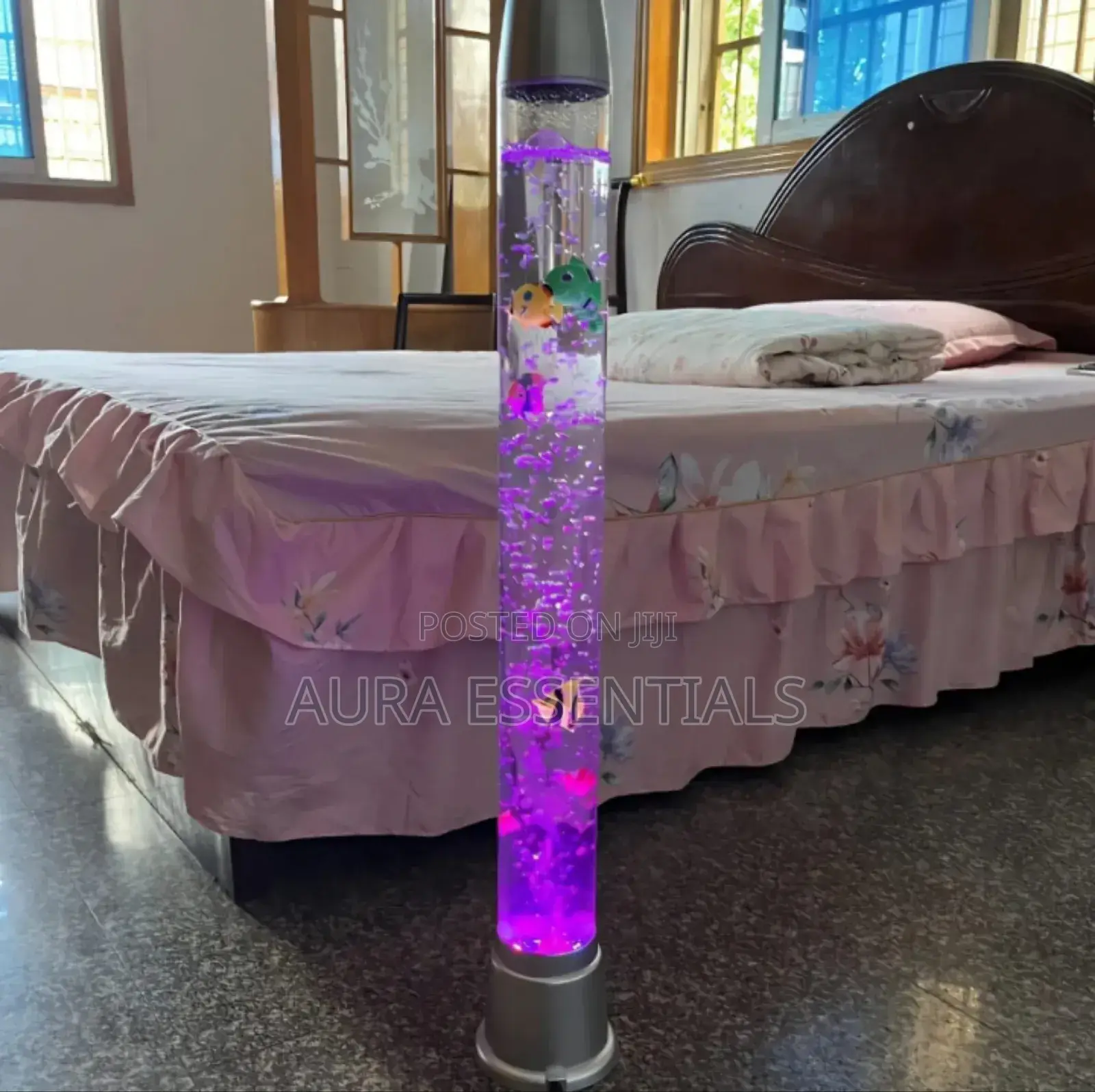 Global Gizmos 90cm Led Water Bubble Lamp With Fish