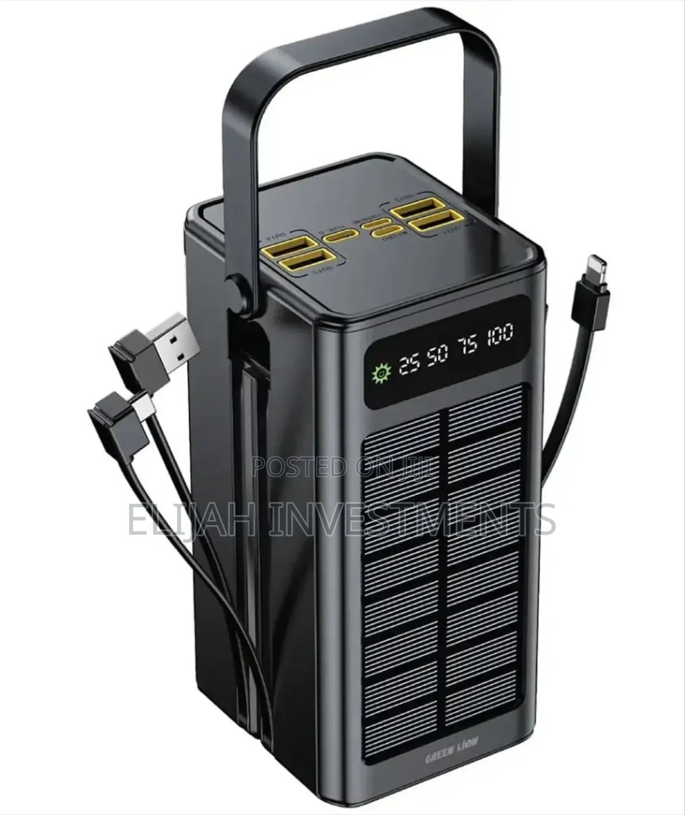 Green Lion Solar X 60000mah Power Bank Pd 20w - Black