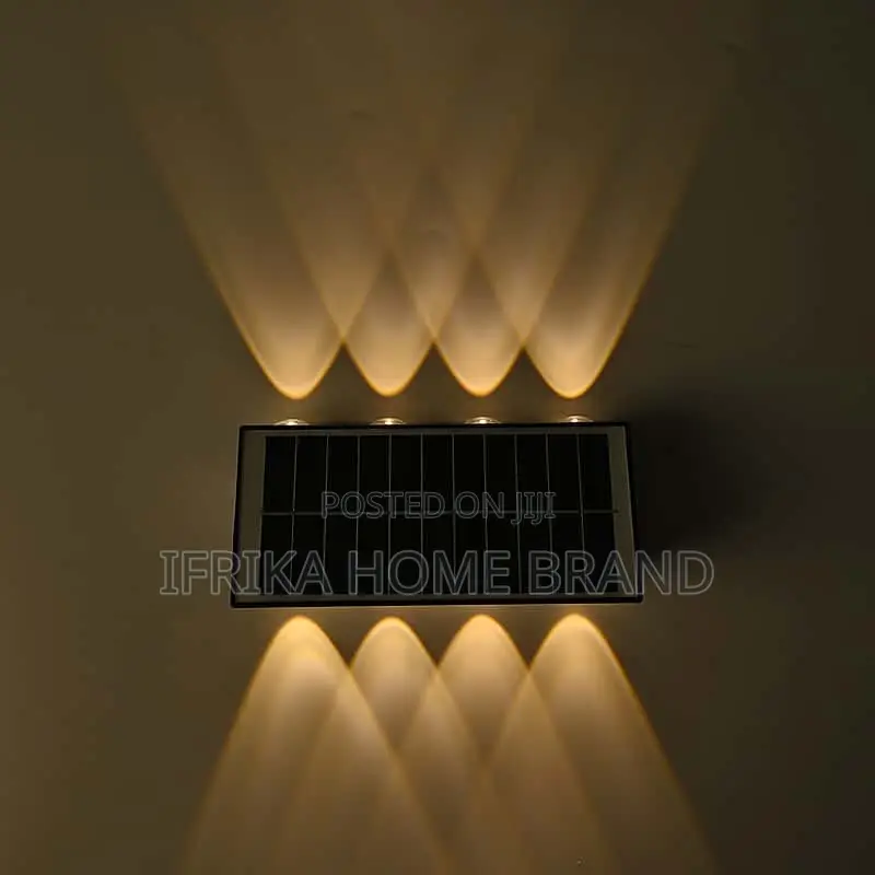 8-Led Outdoor Solar Light - Ip65 Waterproof Solar Wall Light