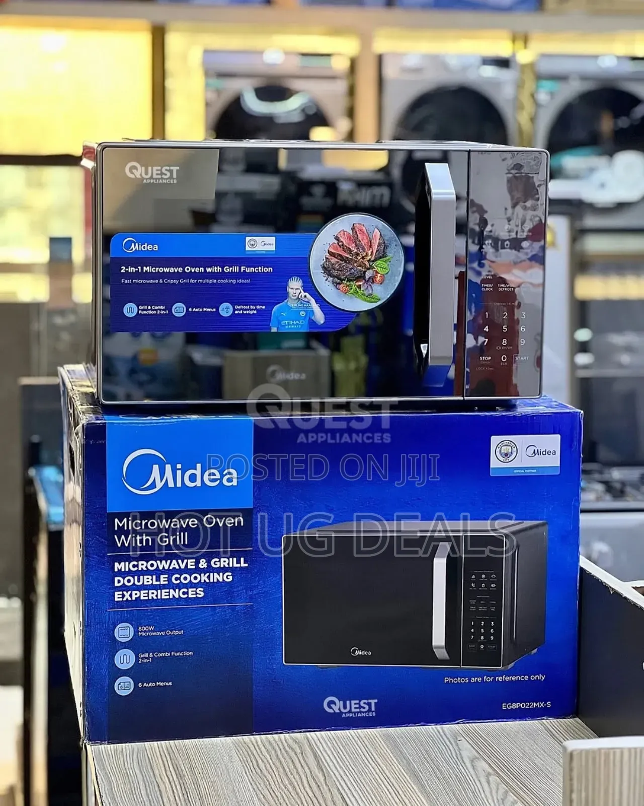 Midea 25l Digital Microwave With Grill Eg8p022mx-s - Black.