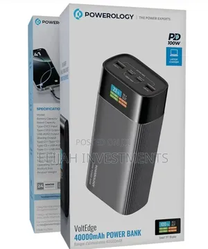 Powerology Voltedge 40000mah Power Bank 100w Pd