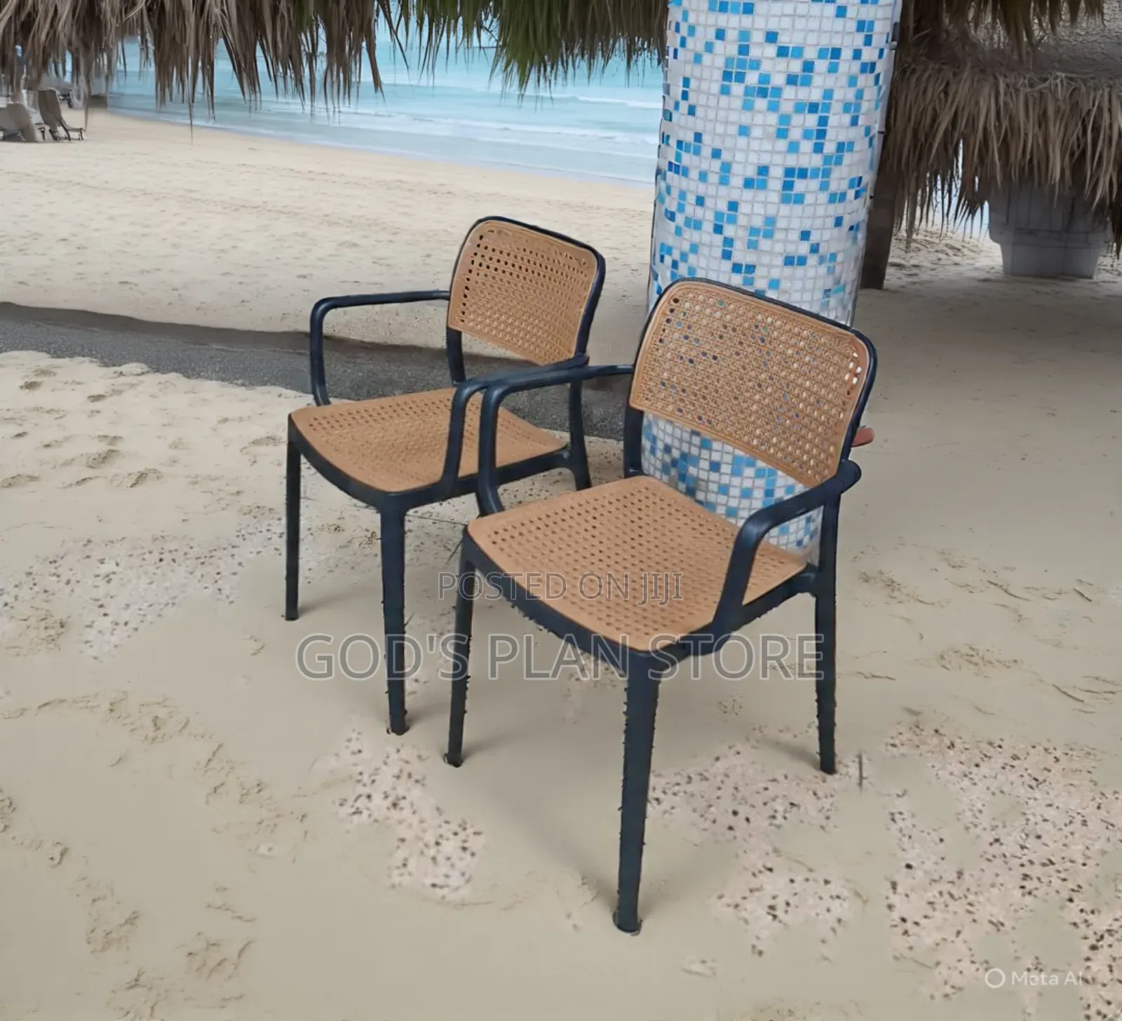 Atlas Armed Plastic Chairs Plastic Chairs for Garden Beach Bar and Hot