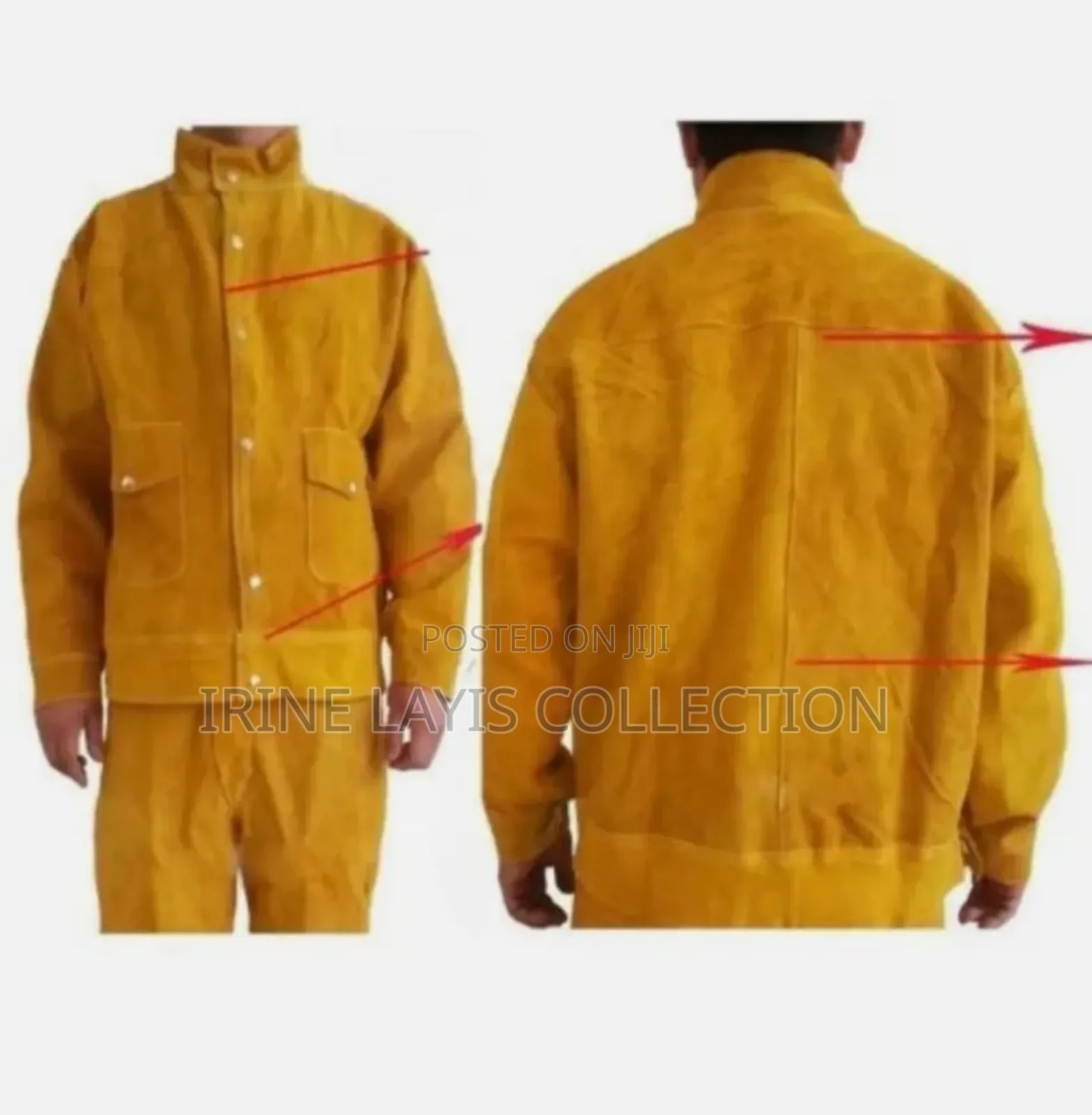 Leather Welding Suit. Jacket And Trouser