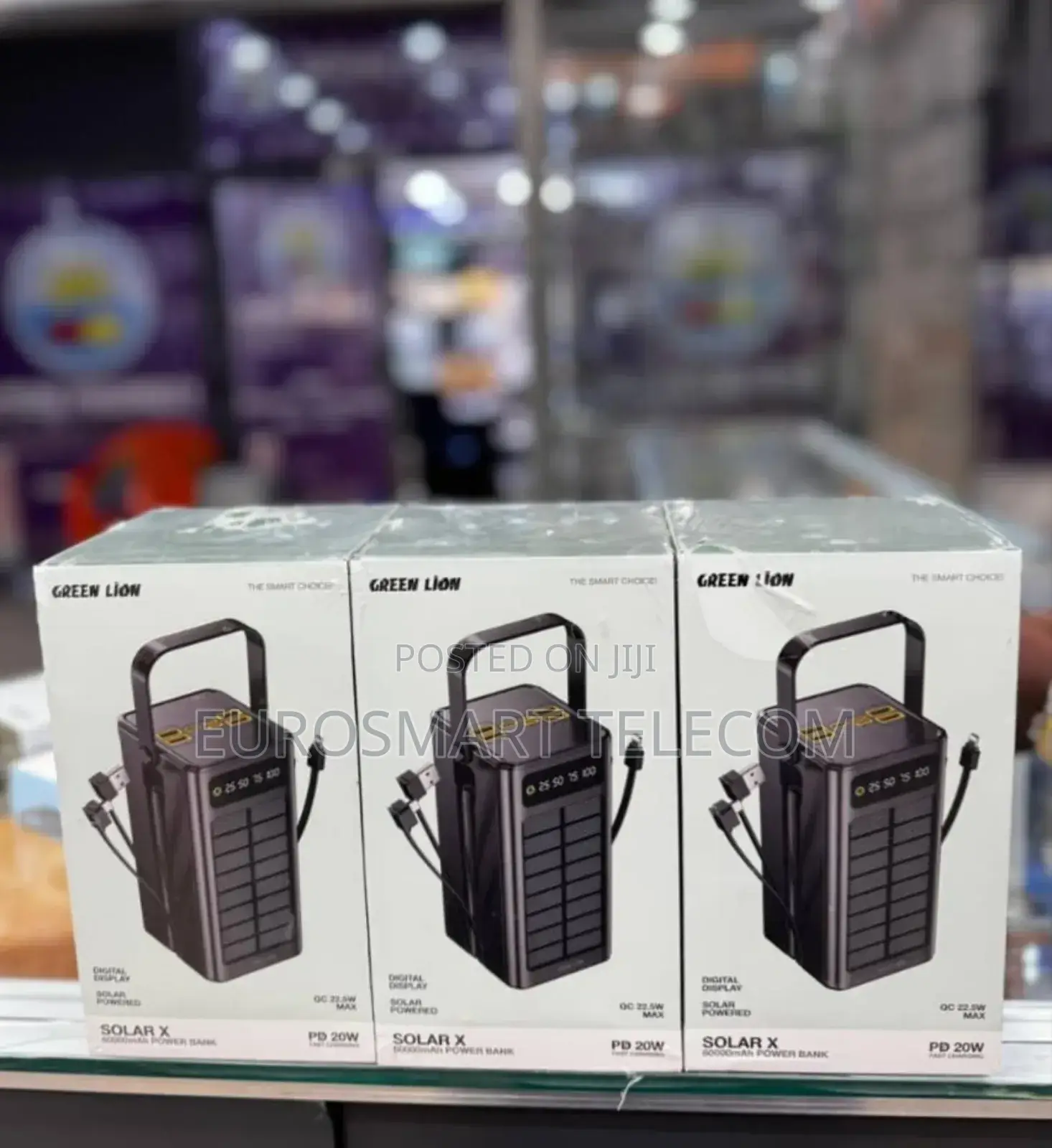 Greenlion Solar X 60000mah Power Bank With an Inbuilt Solar Panel