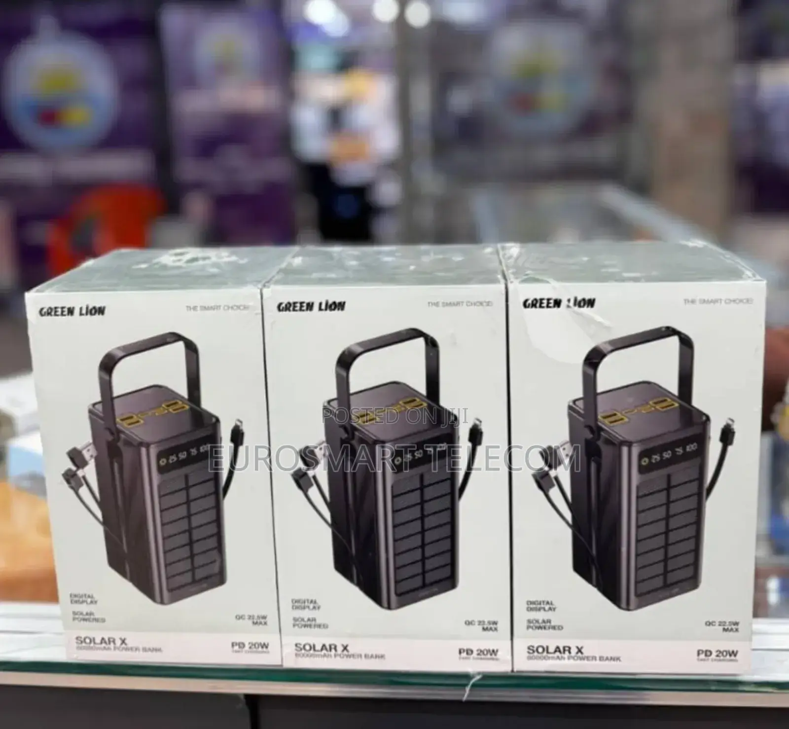 Greenlion Solar X 60000mah Power Bank With an Inbuilt Solar Panel