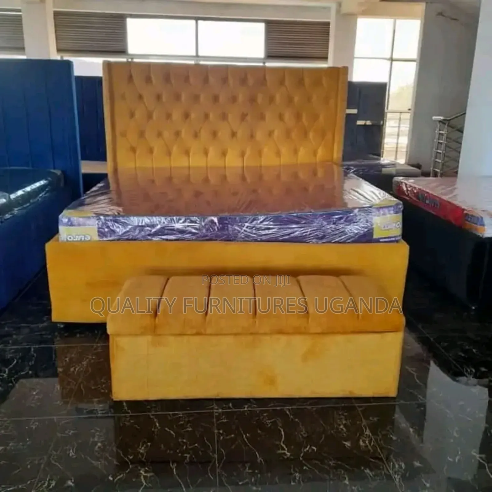 5*6 Mustard Yellow Fabric Bed