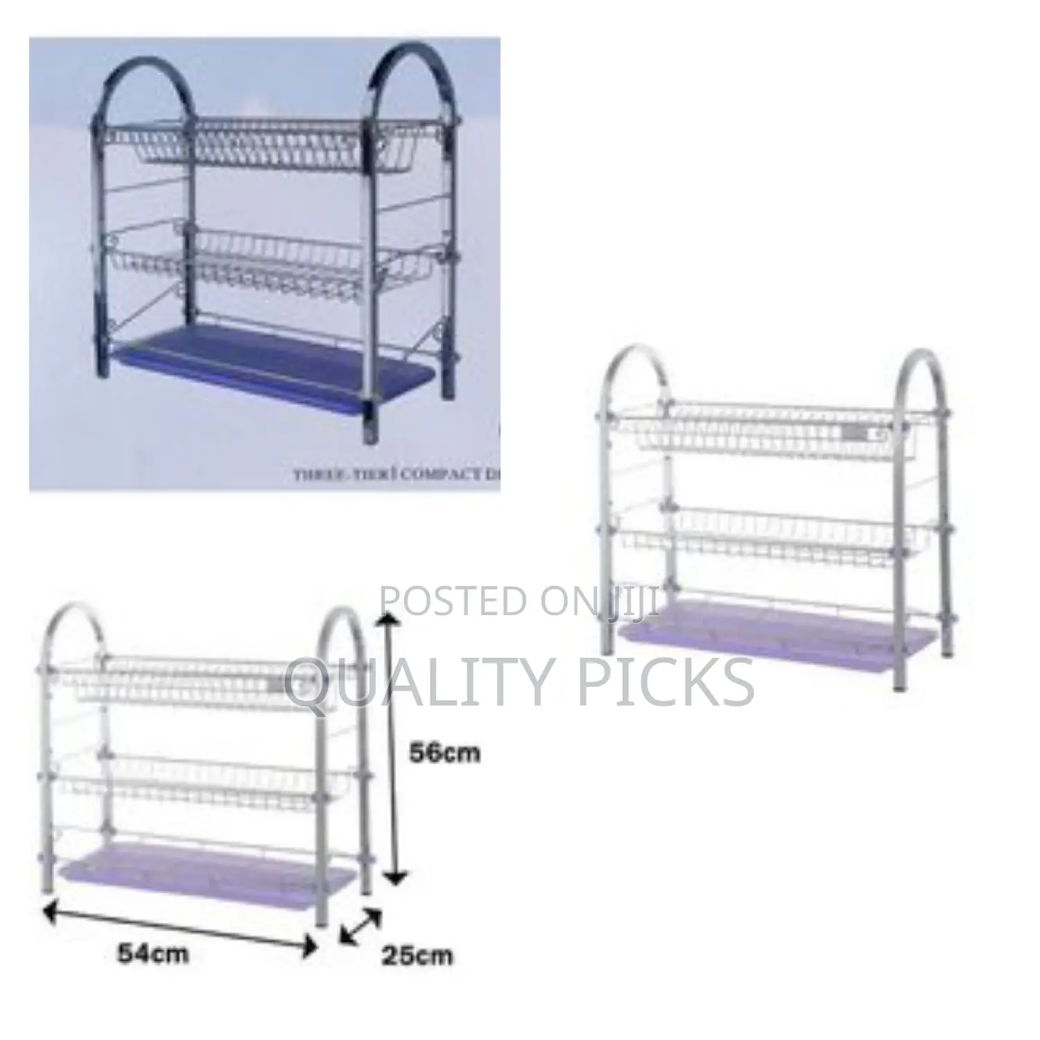 3-Tier Compacted New Dish Rack