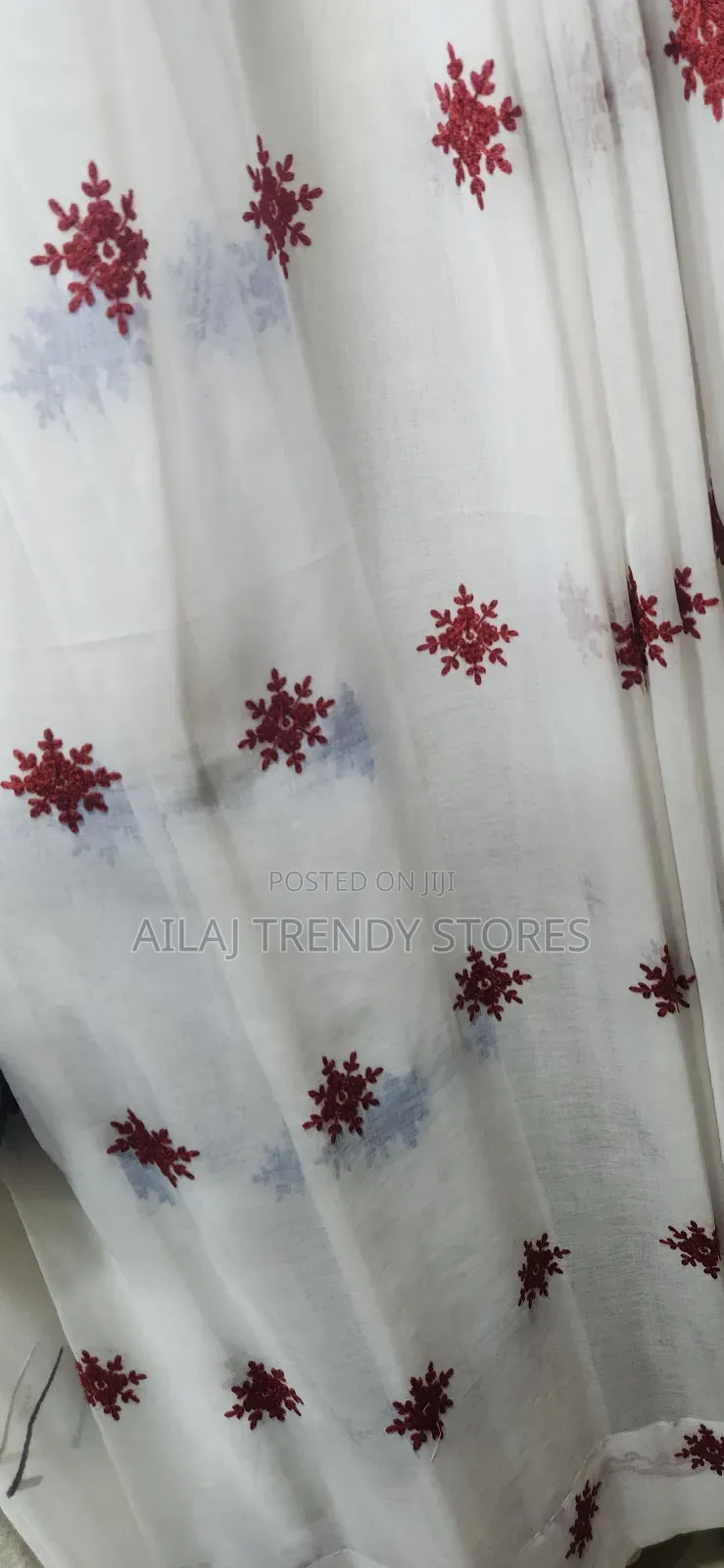Maroon -Blue Sheers Per Metre