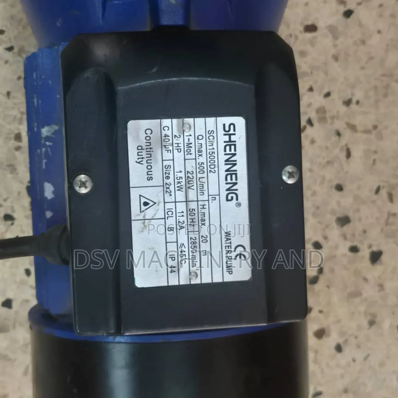 2" 1.5kw 2hp 500litres Per Minute Single Phase Booster Pump