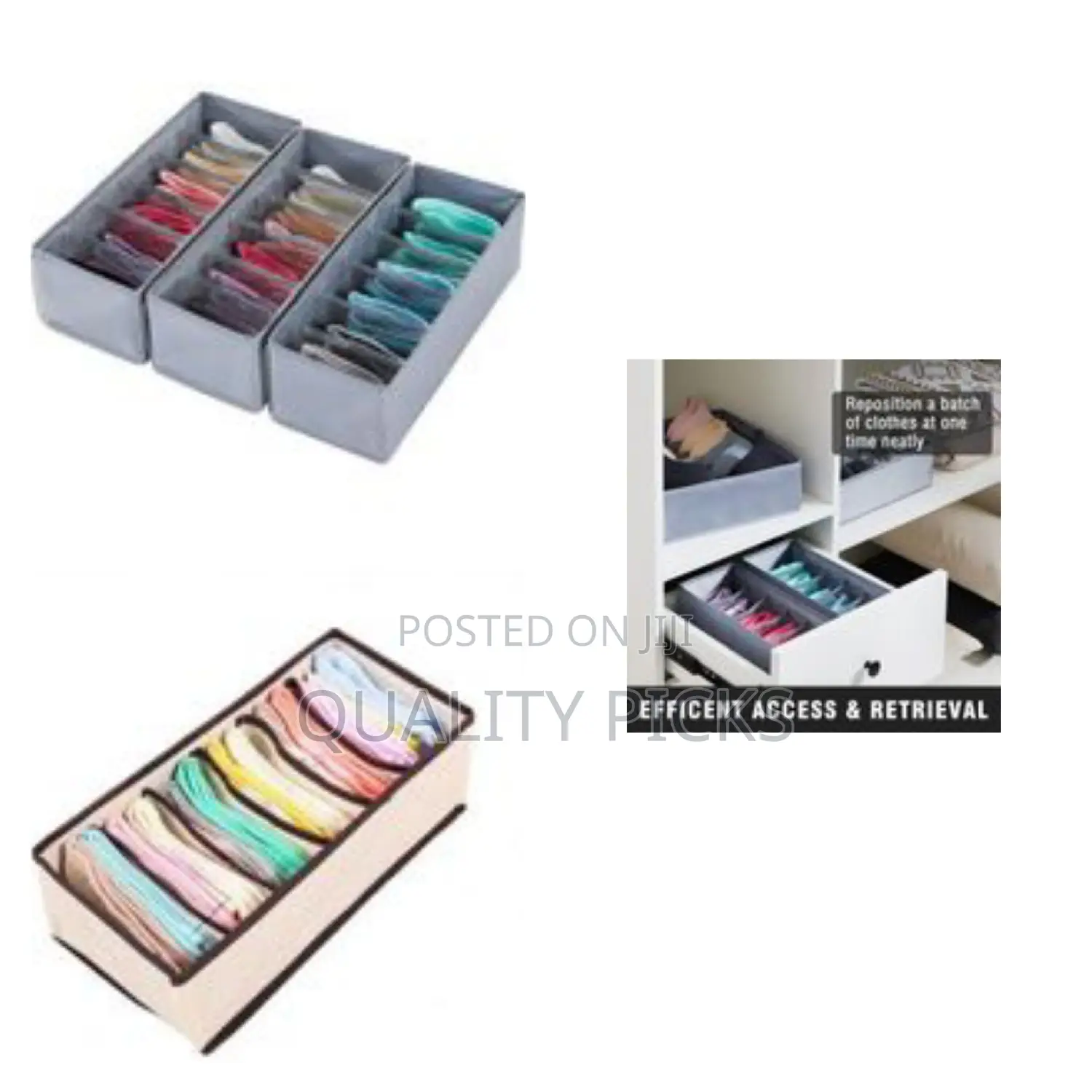 2pcs Cloth Organizers With Partitions