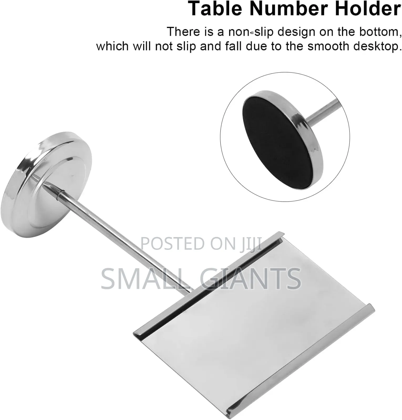 Stainless Steel Table Number Holder.