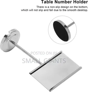 Stainless Steel Table Number Holder.
