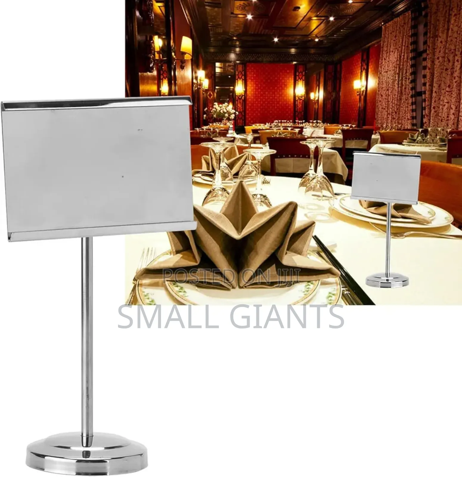 Stainless Steel Table Number Holder.