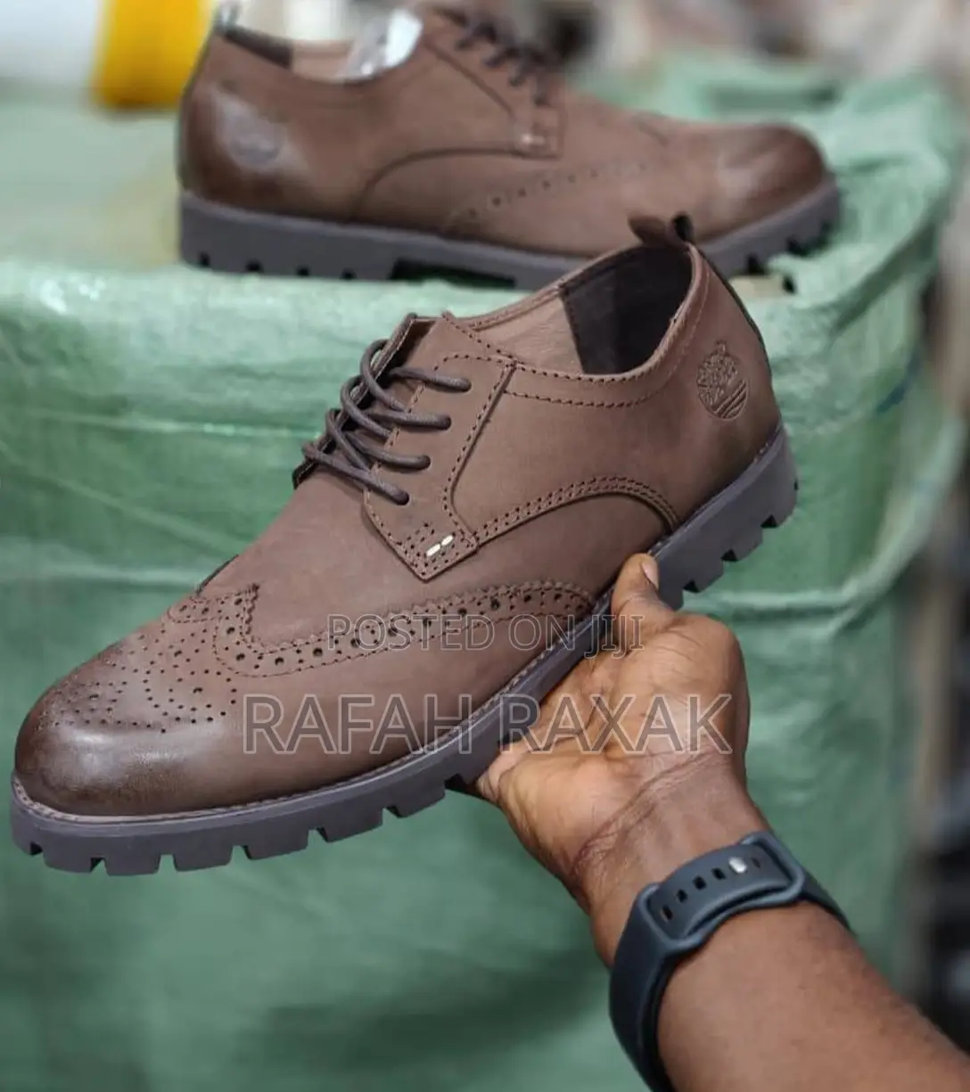 Men’S Dark Brown Leather Timberland Casual Oxford Shoes