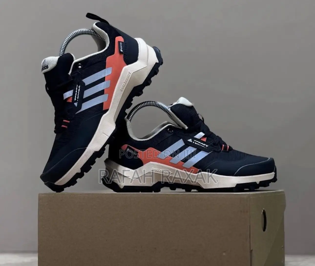 Classic Men’S Black/Orange Adidas Terrex Ax4 Hiking Sneakers