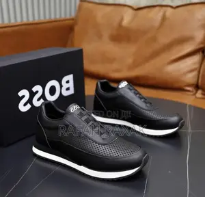 Original Classic Men’S Black/White Boss Casual Leather Sneakers