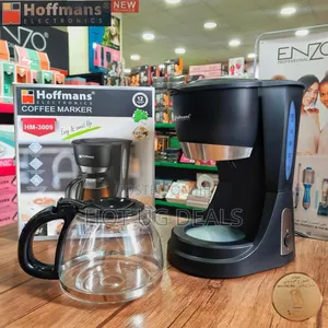 Hoffmans 12 Cups Electric Coffee Maker Machine 1.5 Litres - Black