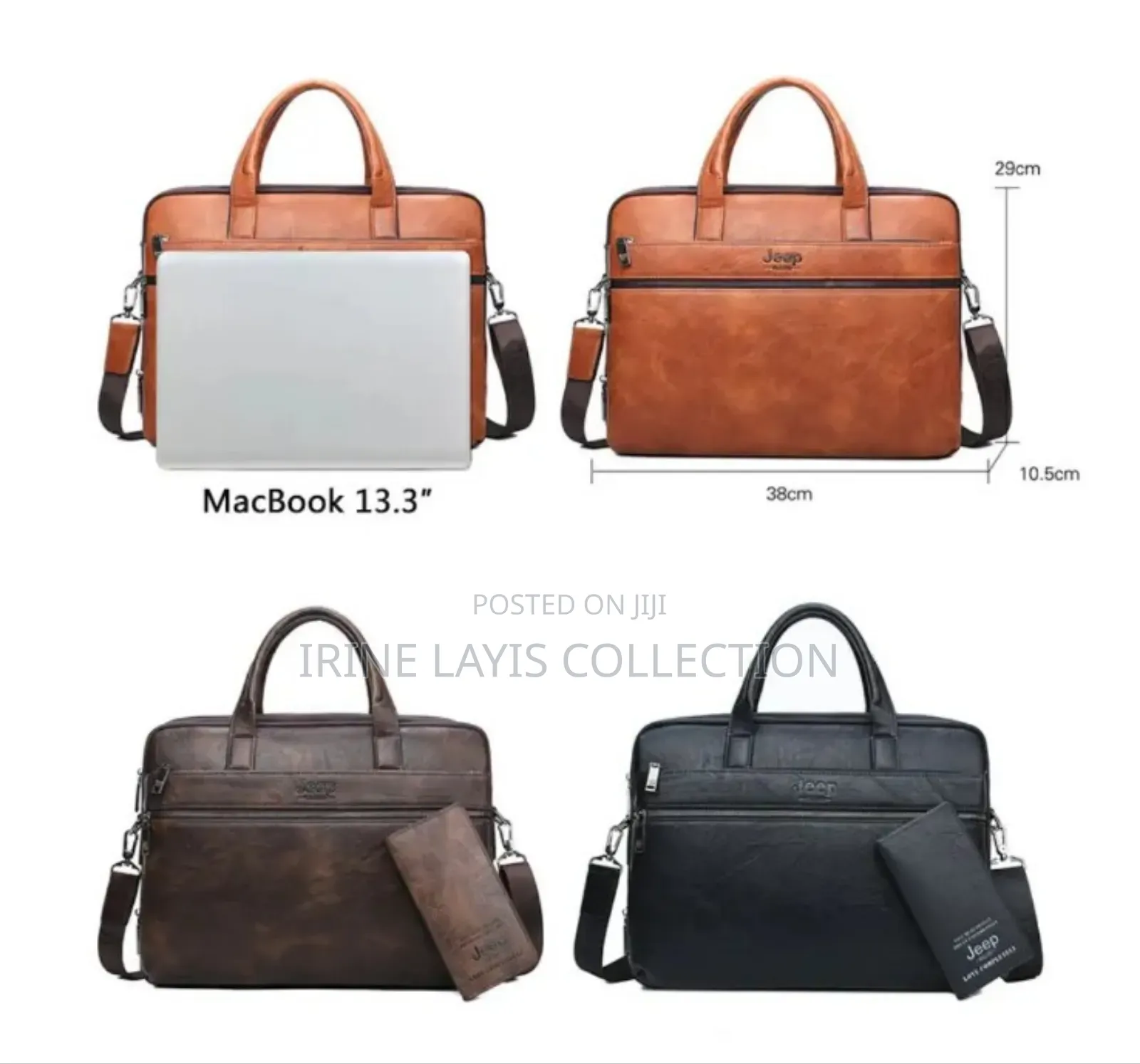 Men's Jeep Leather Shoulder Business Bags