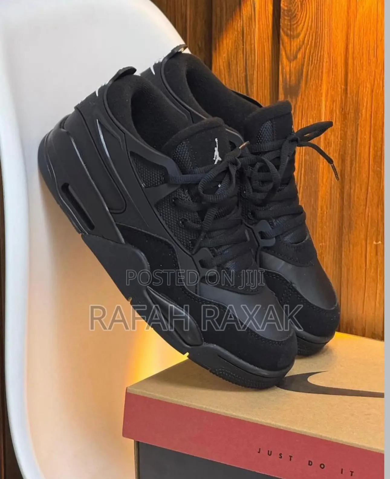 Original Black Air Jordan 4 Rm “Black Cat” Sneakers
