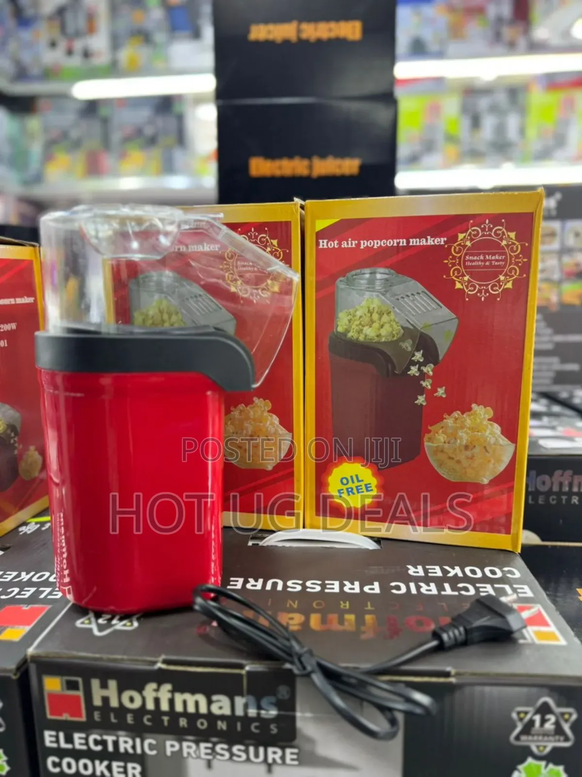 Popcorn Machine Hot Air Pop Maker Small Tabletop Home Party Snack.