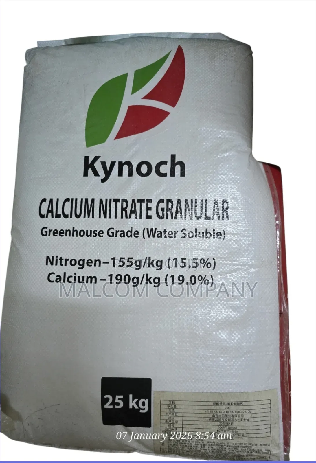 Calcium Nitrate Fertilizers 25kg