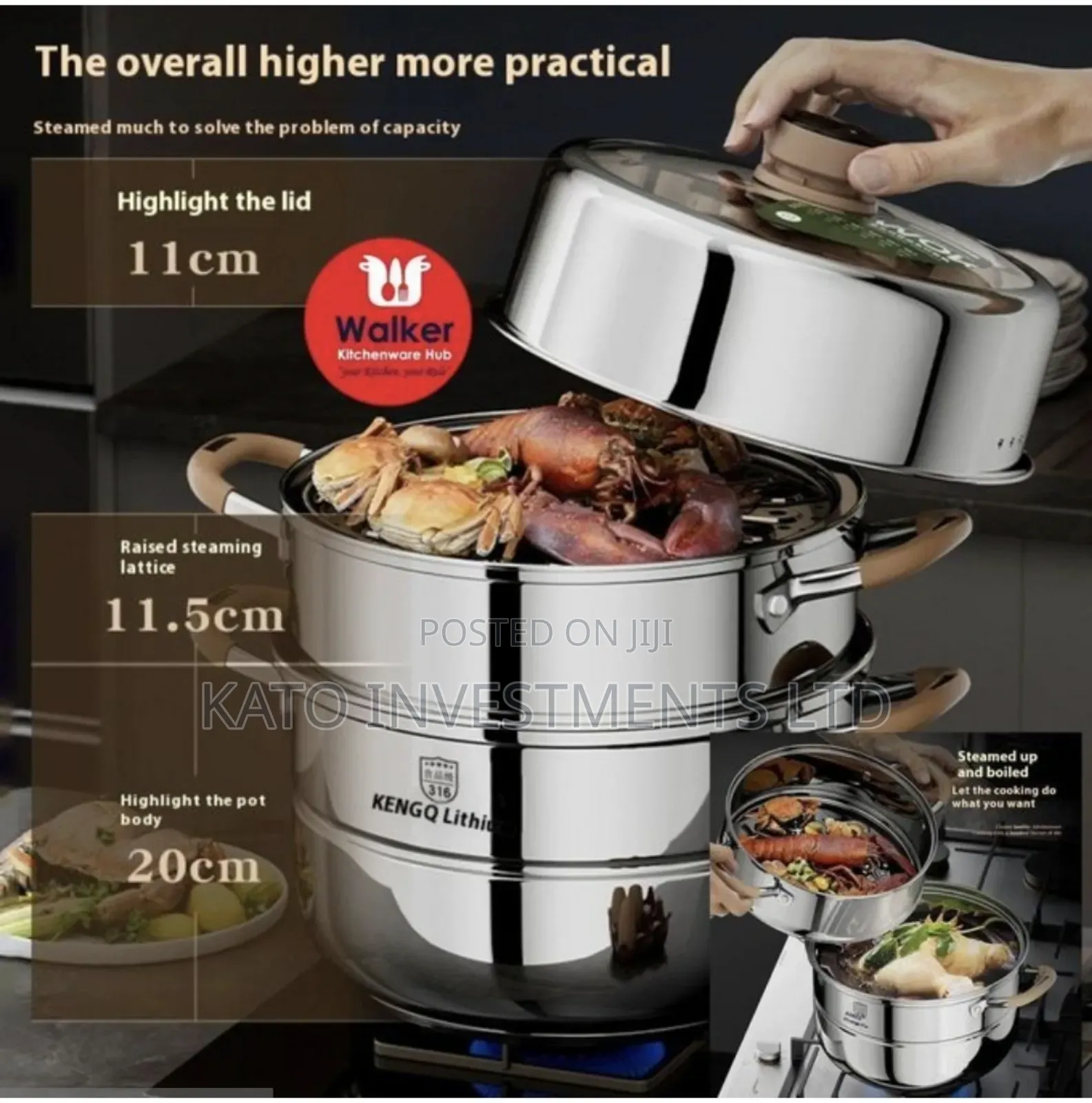 Cooking Pot 28cm Steamer Stainless Steel