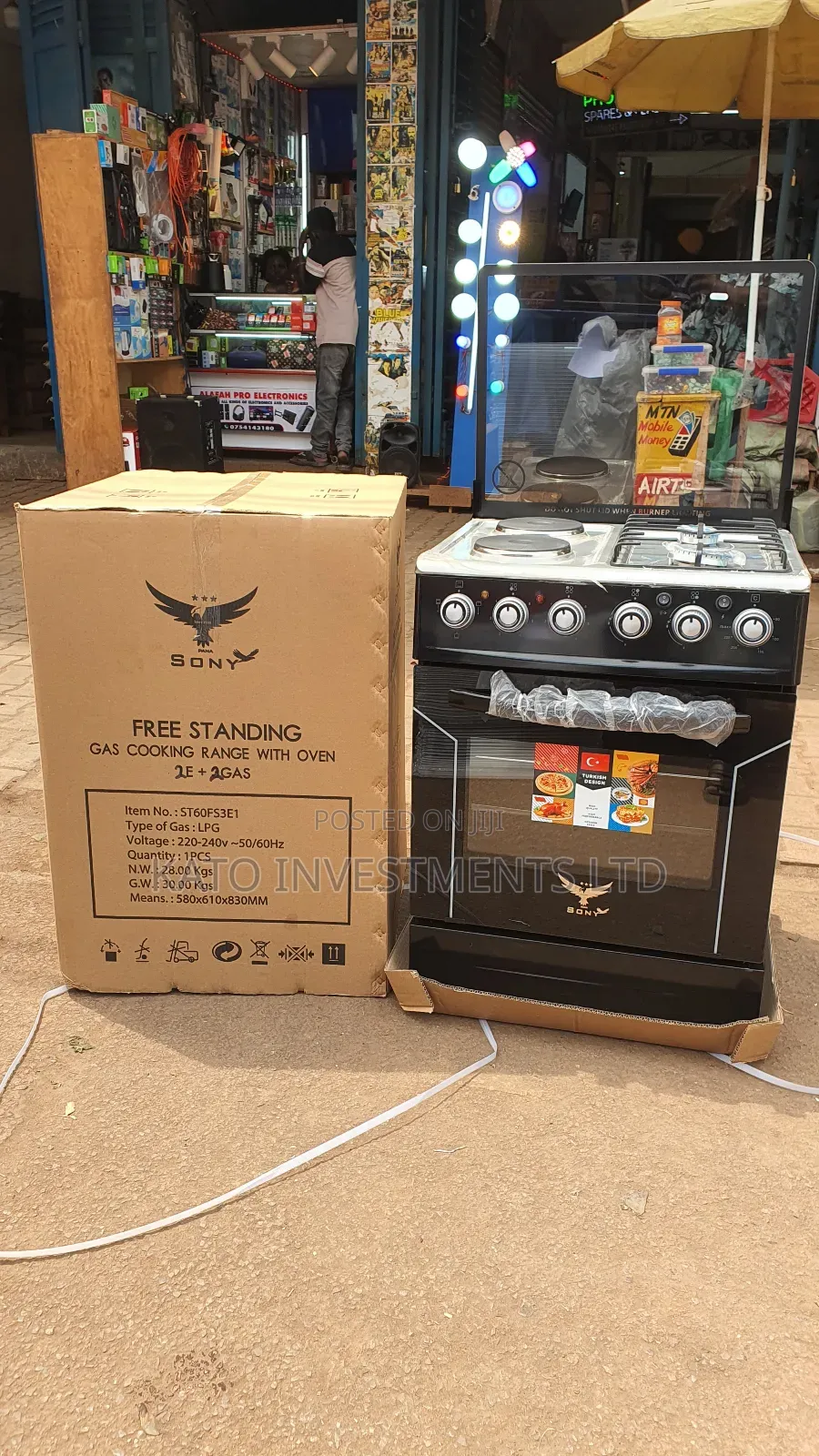 Sony 60 By 50 Size 2 + 2 Free Standing Gas Cooker With Electric Oven