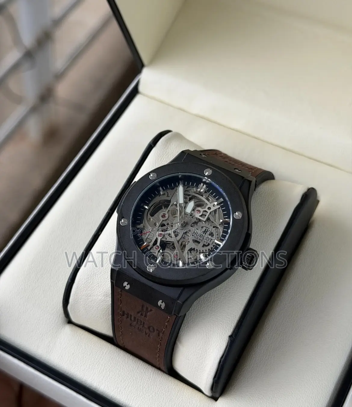 Mechanical Mens Hublot Leather Watches