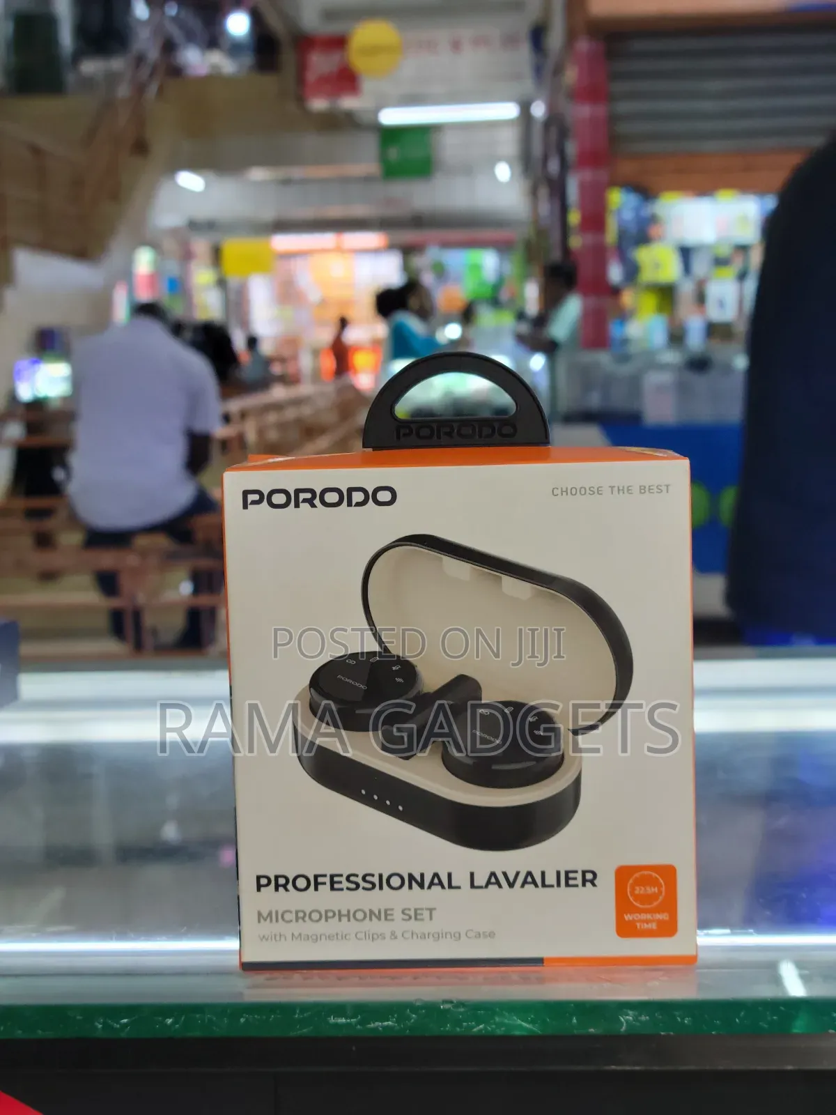 Porodo Professional Lavalier Microphone Set With Magnetic Clips