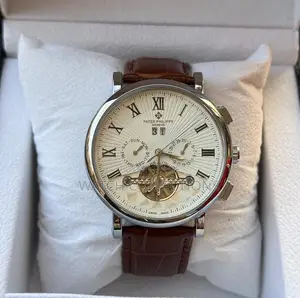 Swiss Made Mechanical Leather Patek Phillipe Watches
