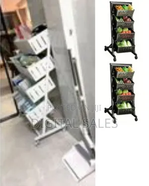 Folding Multi-Tier Rolling Storage Cart / Utility Rack