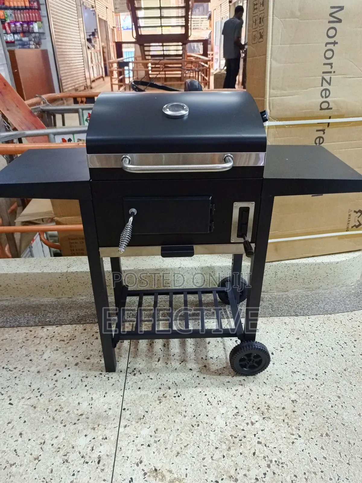 Outdoor Charcoal Barbecue (Bbq) Grill Trolley.