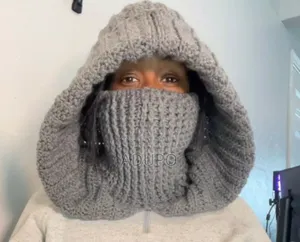 Crochet Scarf Hoodie