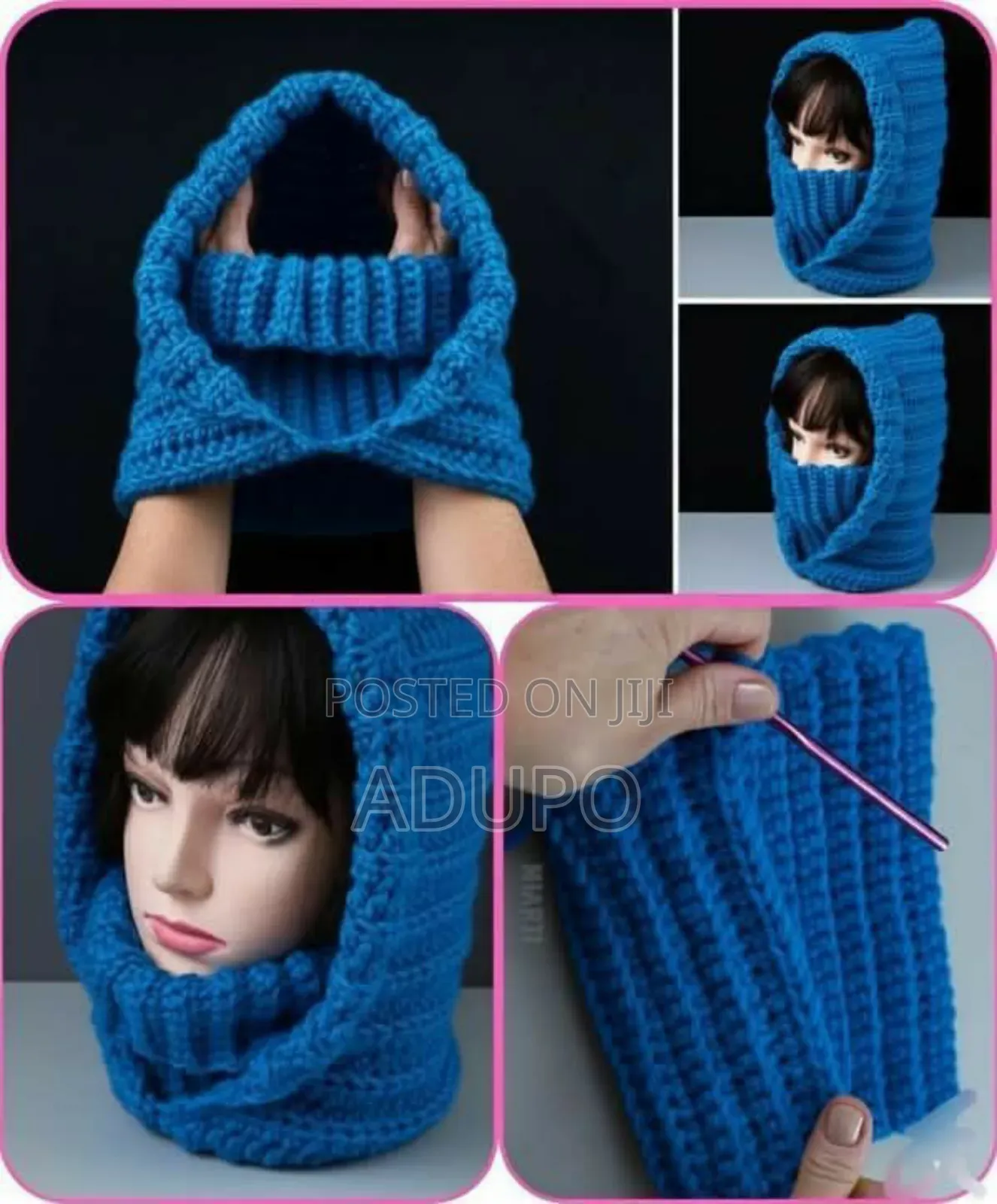 Crochet Scarf Hoodie