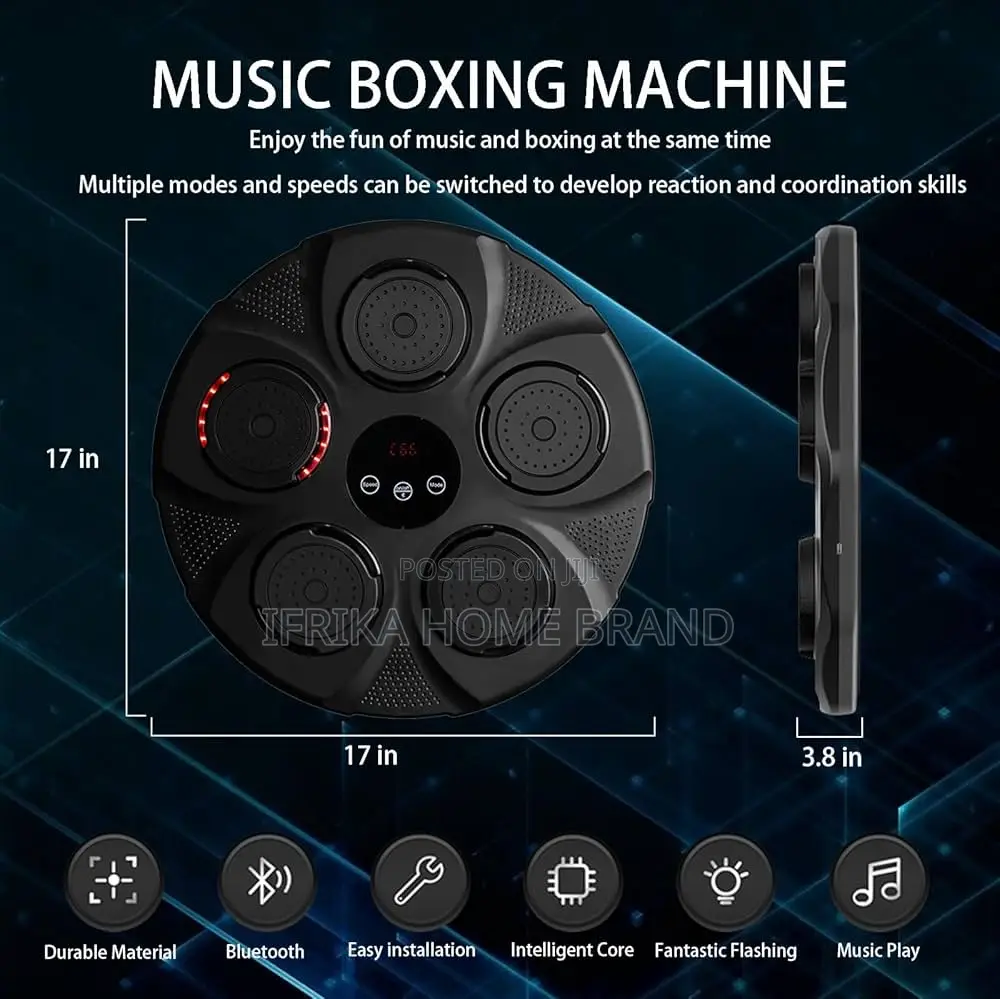 Music Boxing Machine, Smart Bluetooth Wall-Mounted Punching Trainer