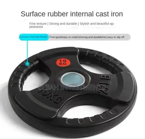 10kg (22lb) Olympic Rubber-Coated Weight Plate