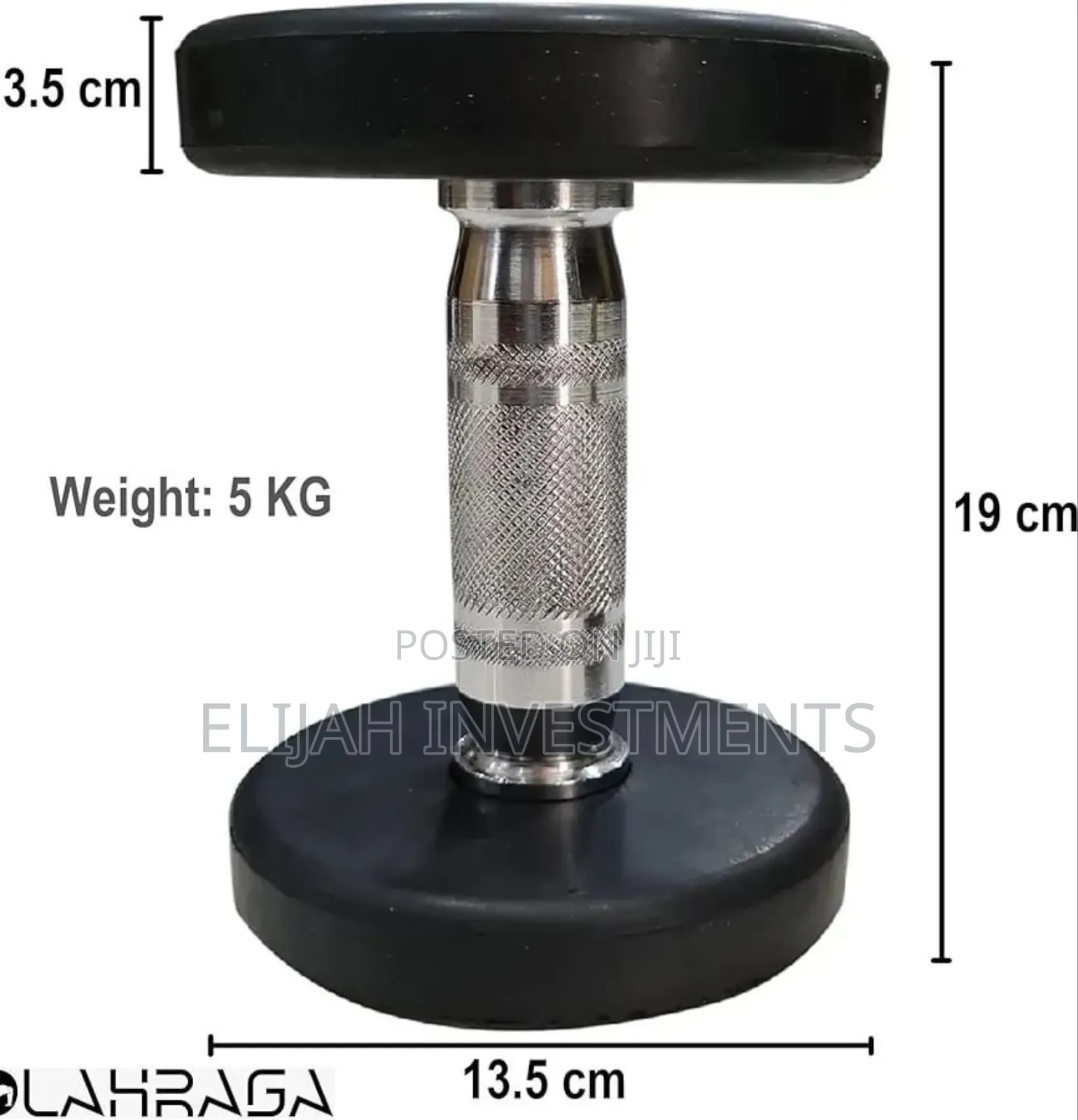 Kqiang 5 Kg Rubber-Coated Dumbbells.